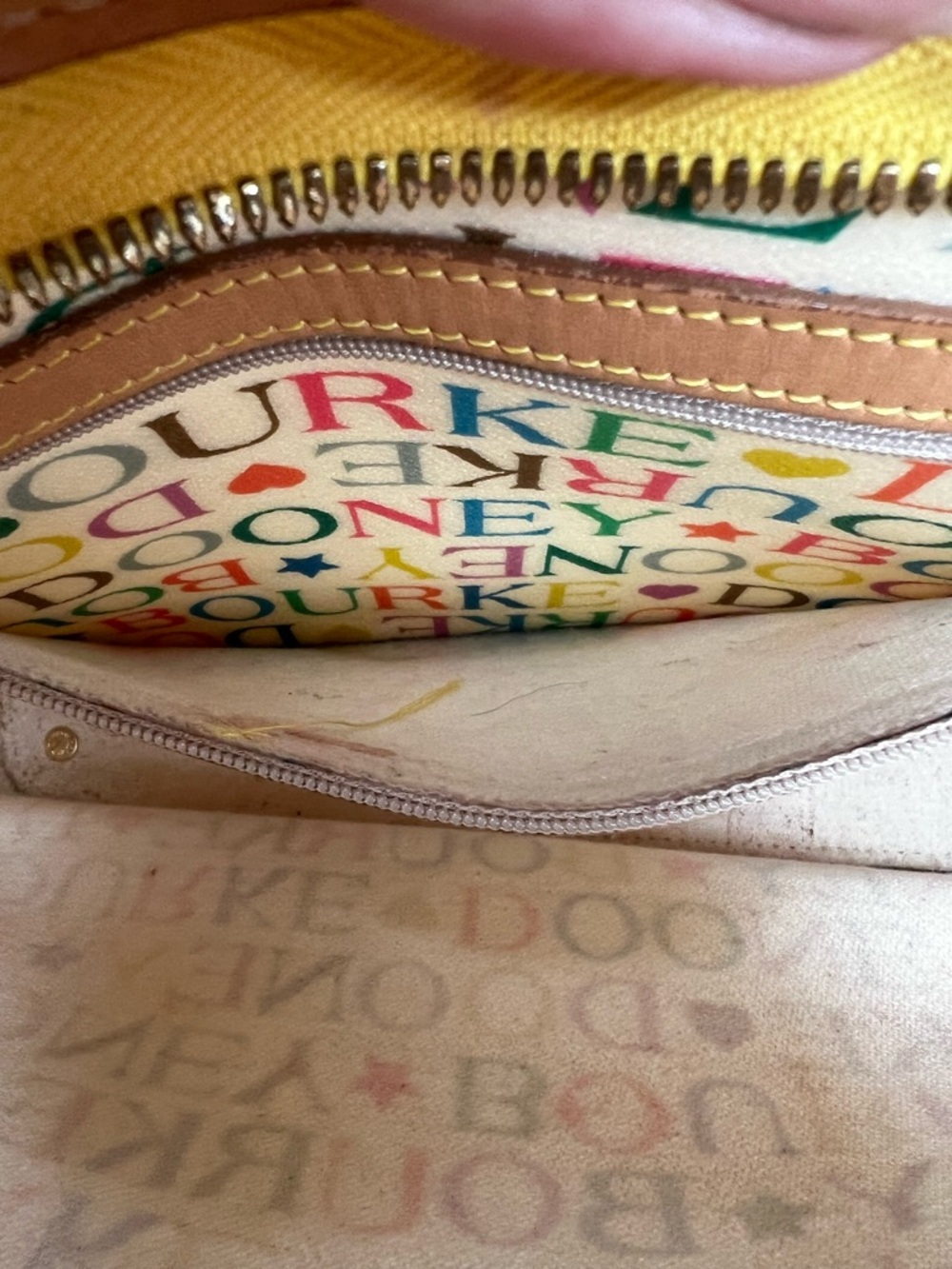 Dooney Bourke Women's Vintage Y2k Rainbow Monogram Serial No. A0142423 - Picture 13 of 15